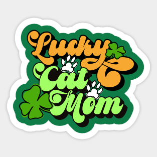 Lucky Cat Mom Sticker